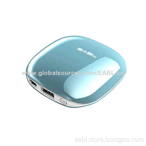 Portable Mobile Power Bank with ABS, Palm Size, 2,500mAh, 5V/1A, Suitable for iPhone 5/Samsung